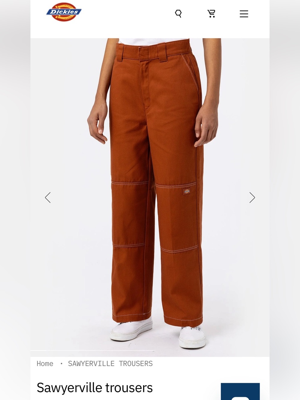 Dickies Women’s Sawyerville Trousers — Rust (Size 4)